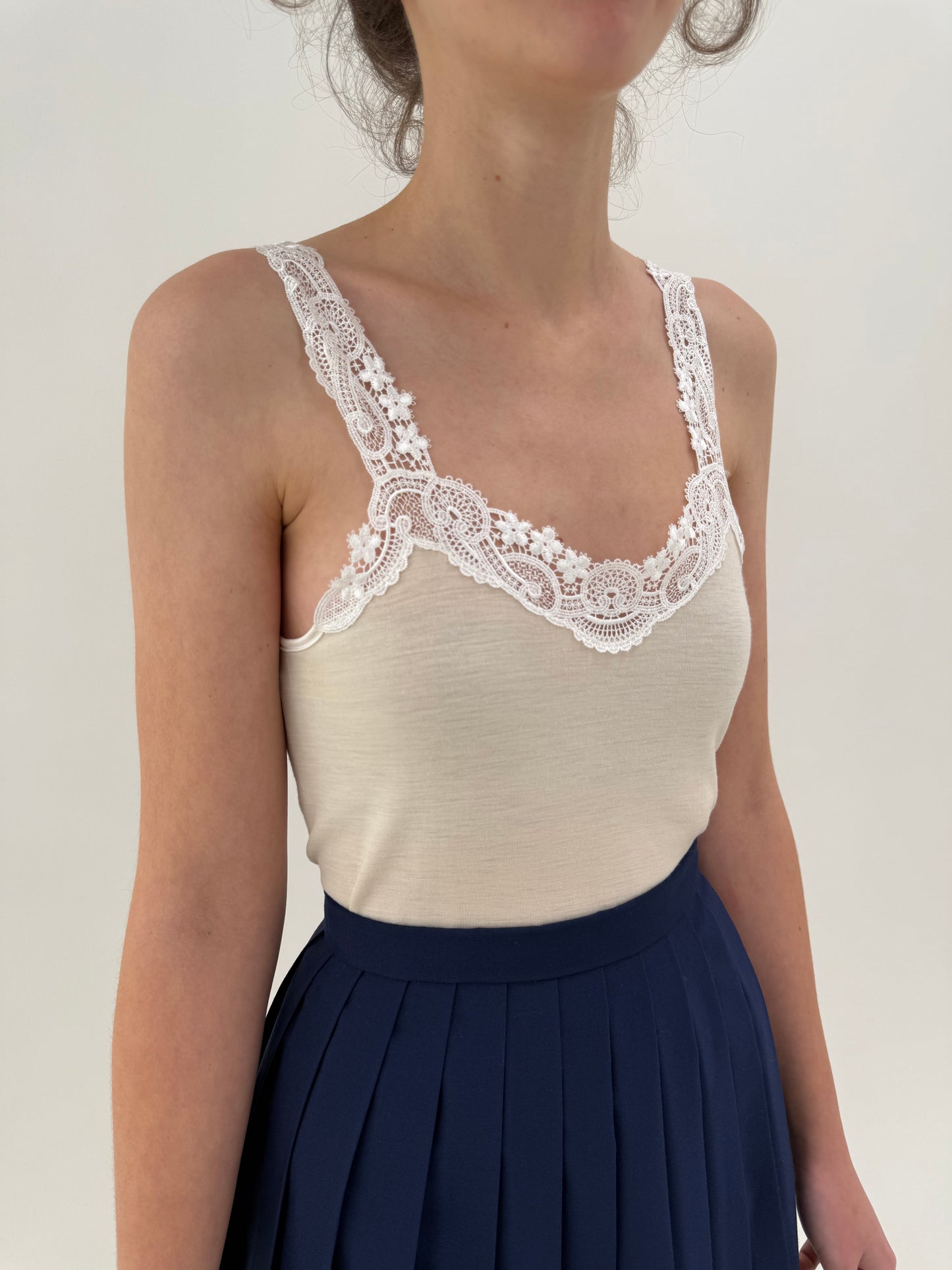 Maieu high end italian din mătase naturală și lana extrafina cambrat