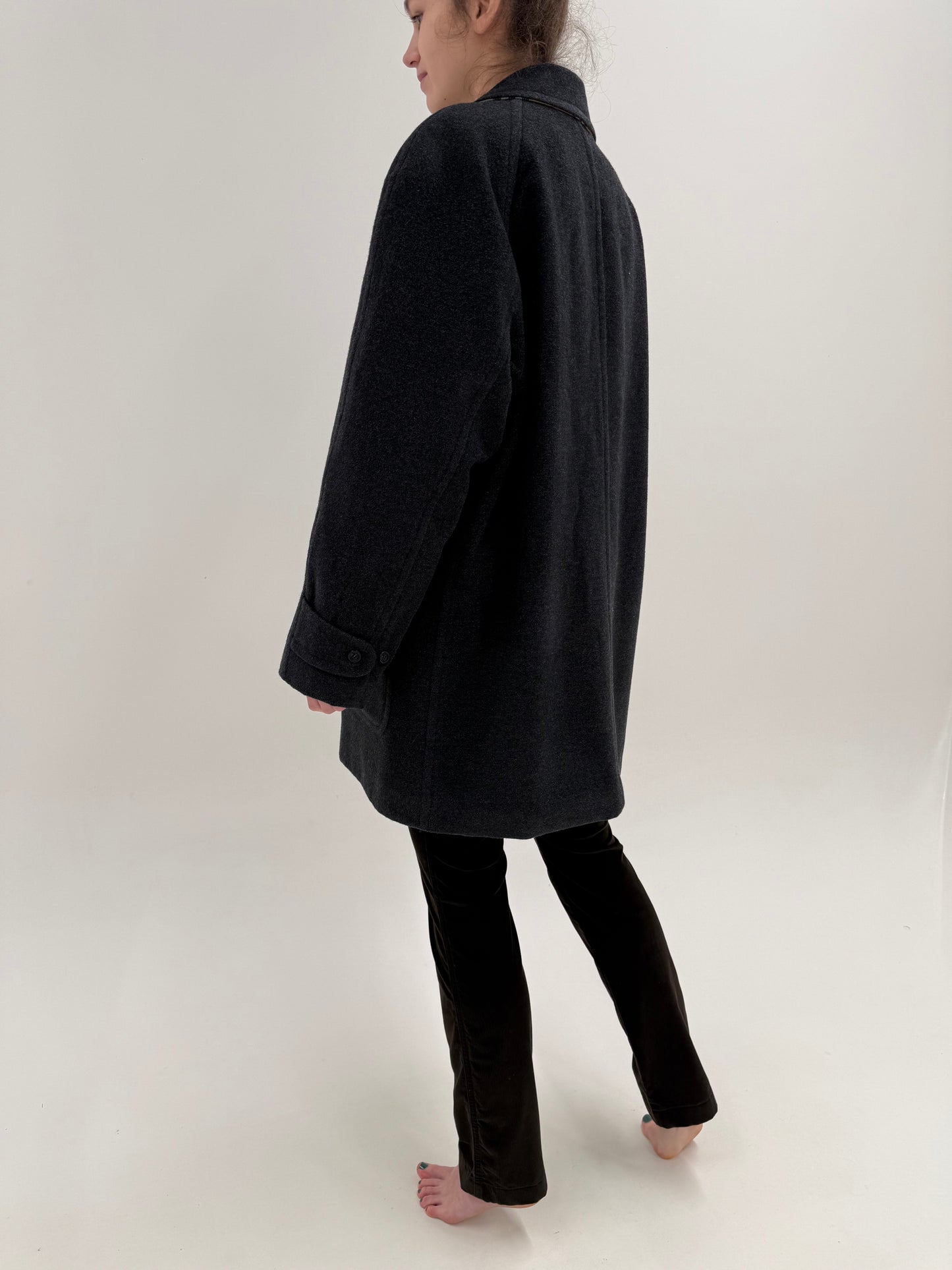 Palton vintage Burberry în croi actual oversized