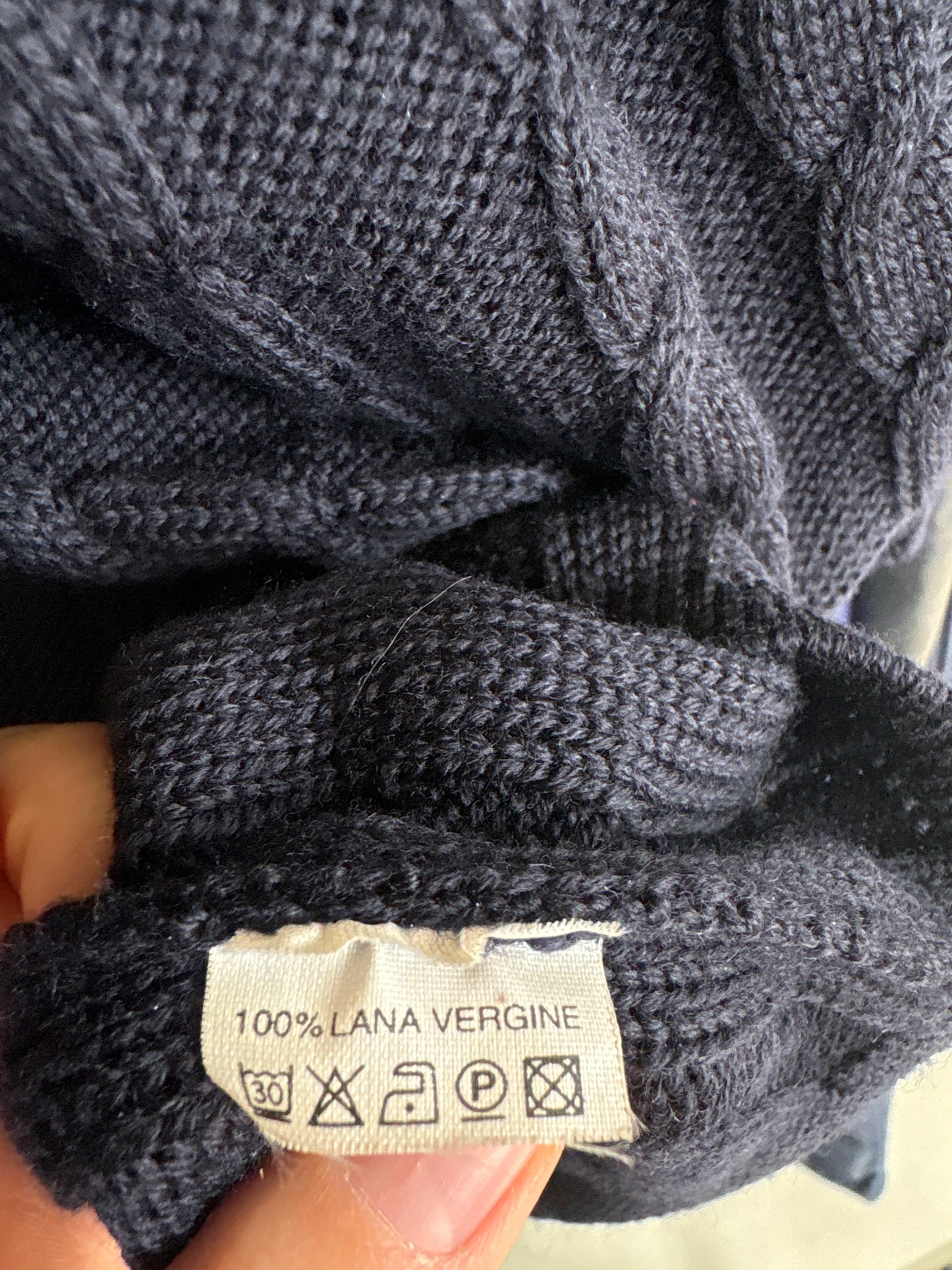 Top italian de gramaj mare din lana merino extrafina cu torsade