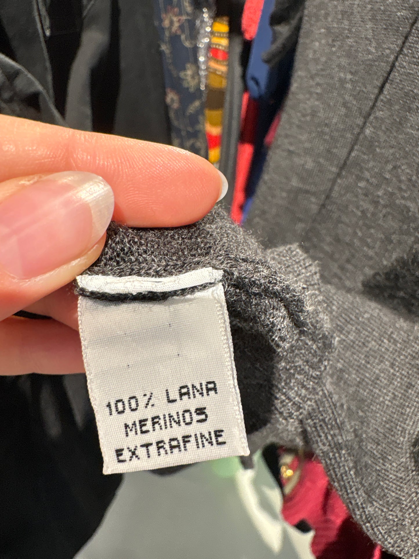 Maleta charcoal gray din lana merino extrafina