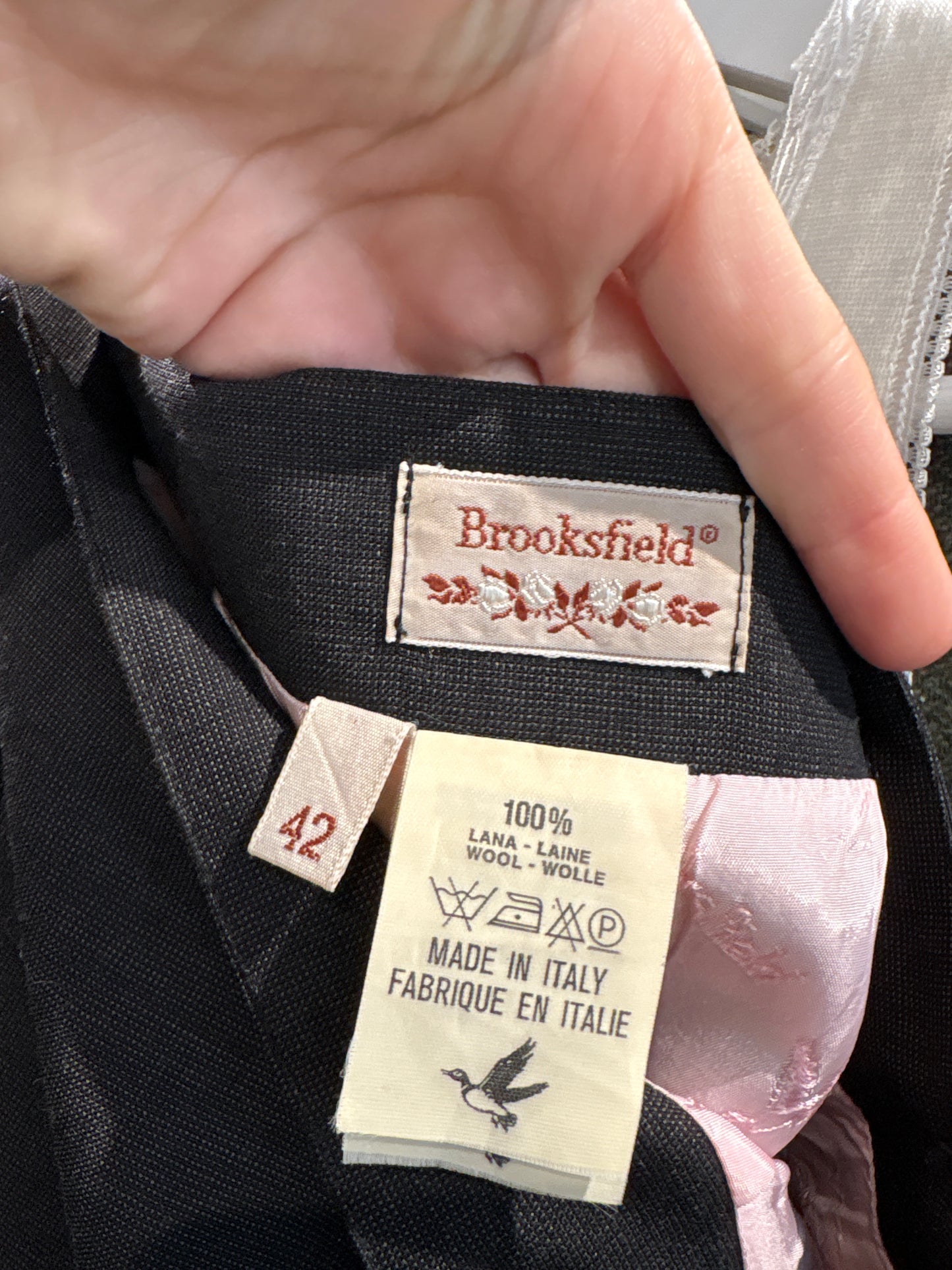 Fustă mini italiana conică cu talie ultra înaltă din lana extrafina