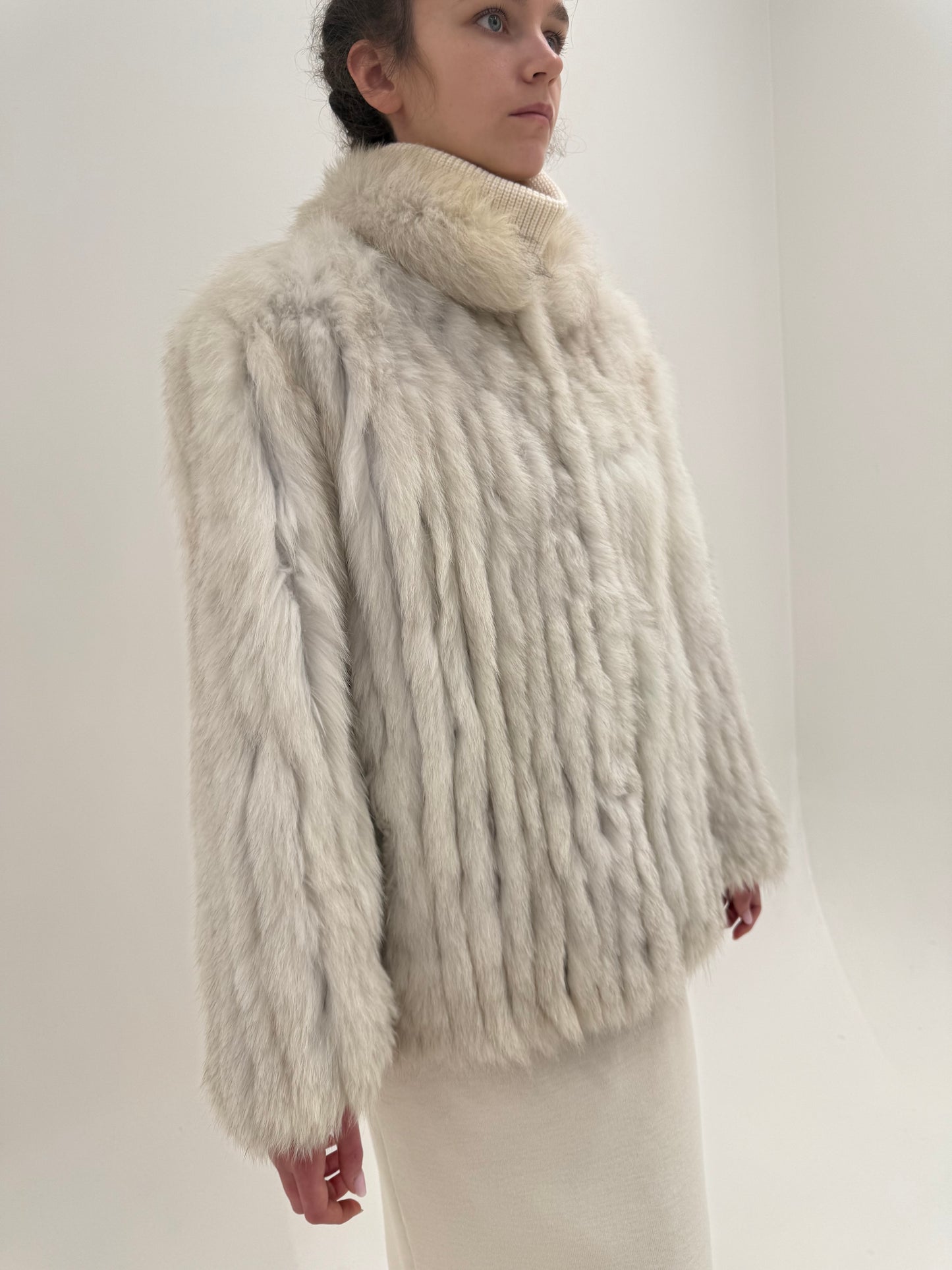 Blana excepțională naturală de vulpe polară-blue fox