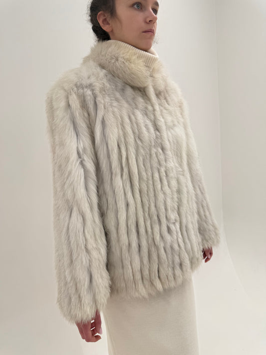 Blana excepțională naturală de vulpe polară-blue fox