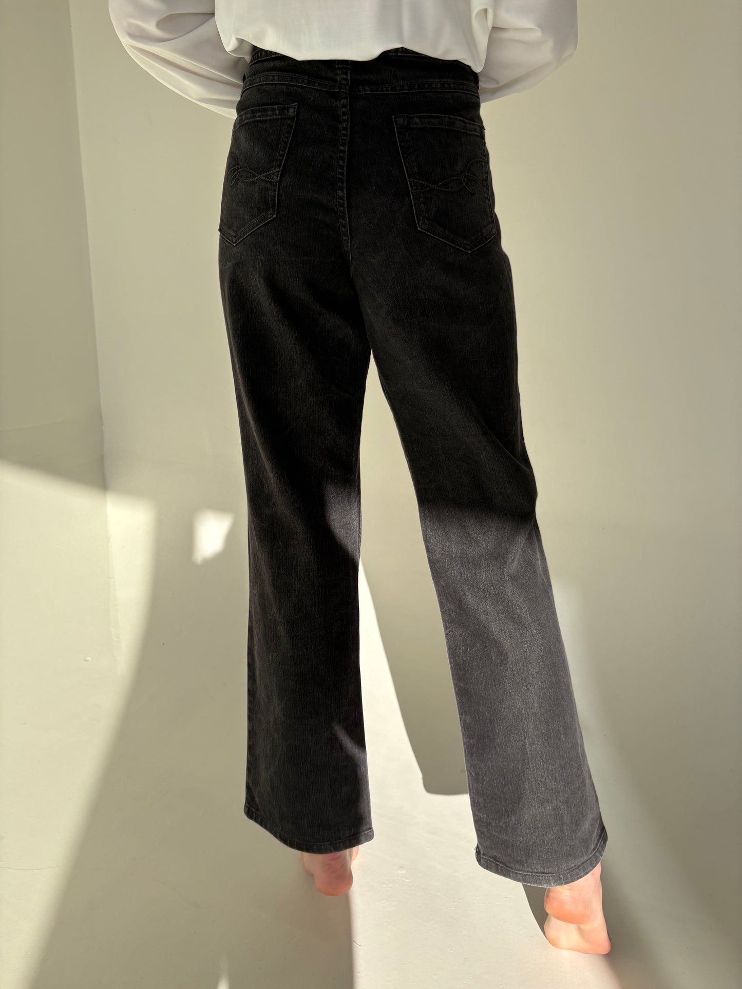 Jeans vintage premium grosi modelatori straight leg dark wash