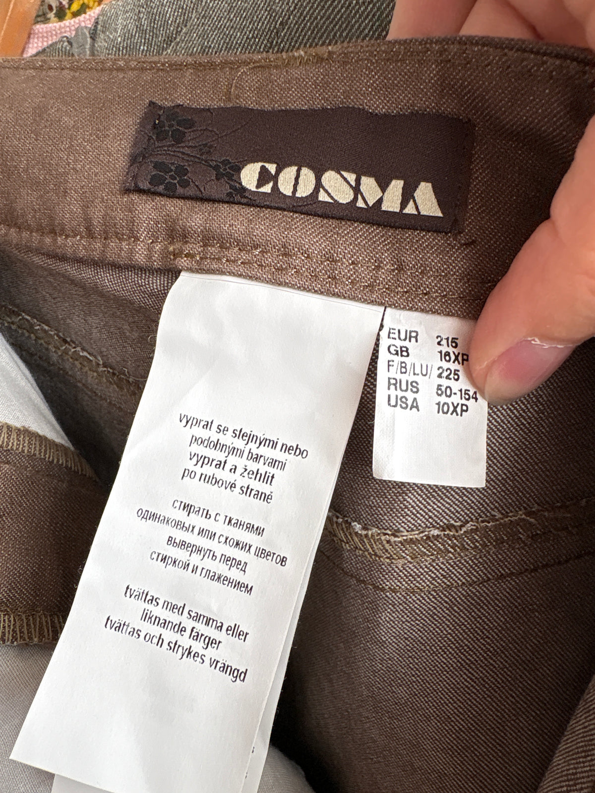 Jeans taupe din bumbac ultra confort modelator petite