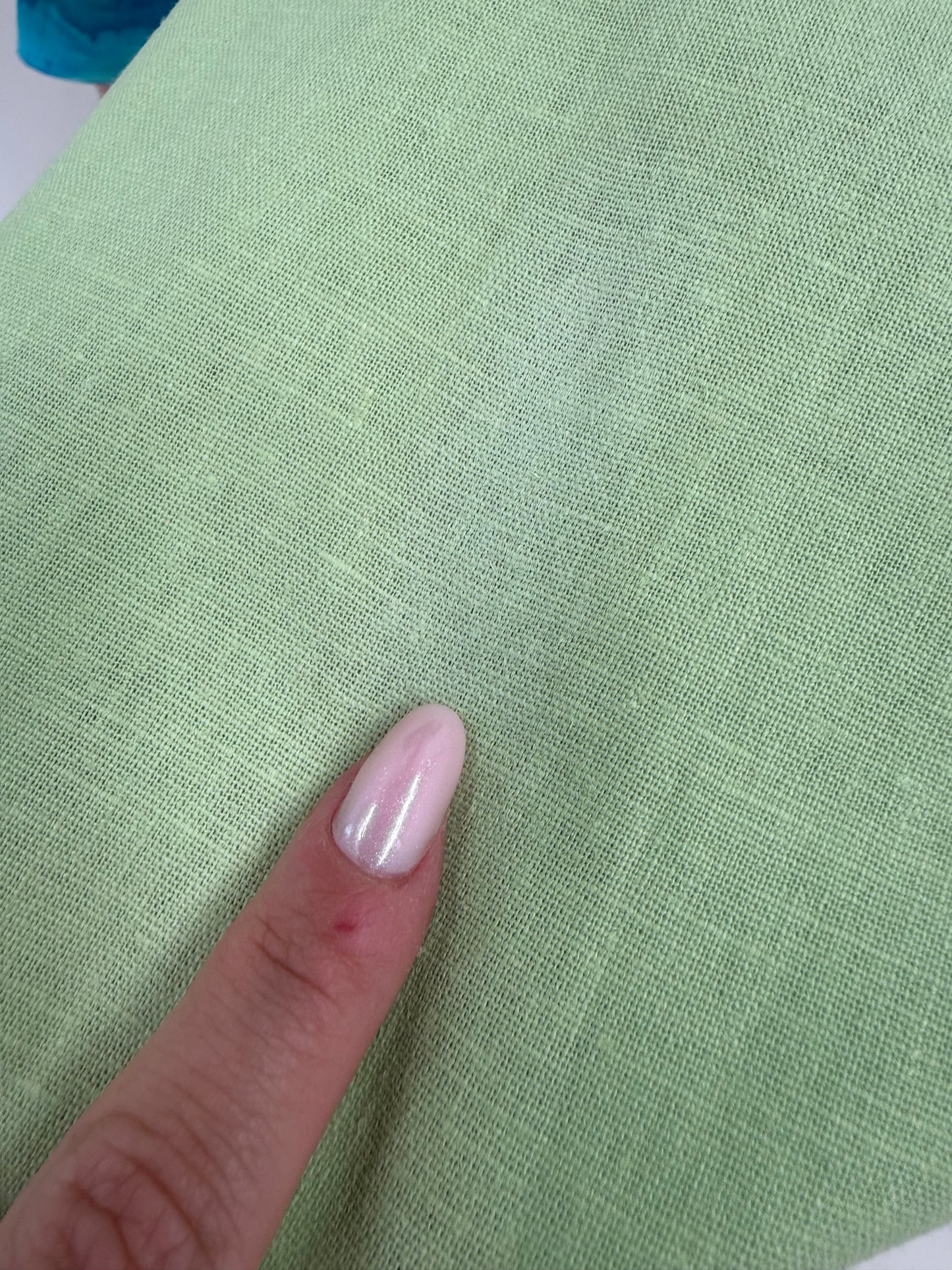 Pantaloni verde crud din pânză de in cu vascoza