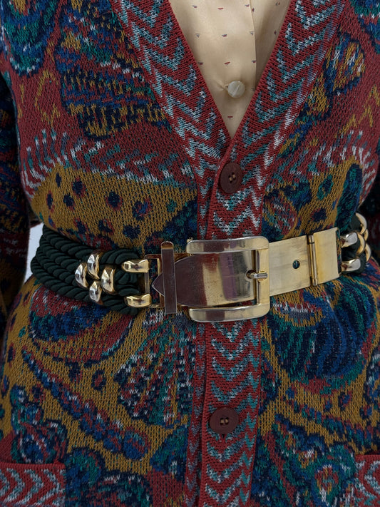 Centura vintage spectaculoasă cu feronerie masivă aurie