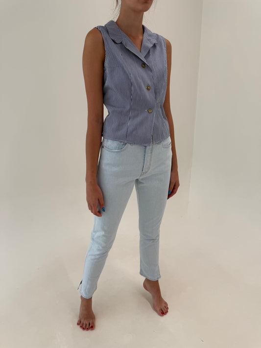 Jeans Levi’s 501 S premium light wash ultra modelatori cu talie înaltă