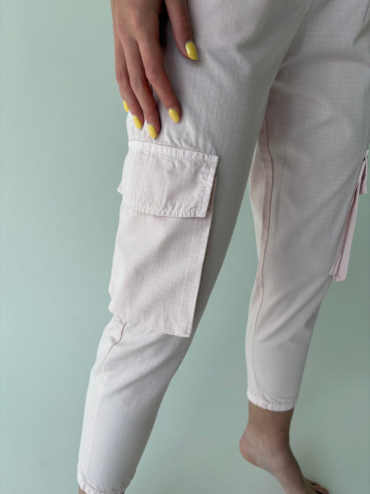 Pantaloni petite cu influențe sport powder Pink din pânză de bumbac