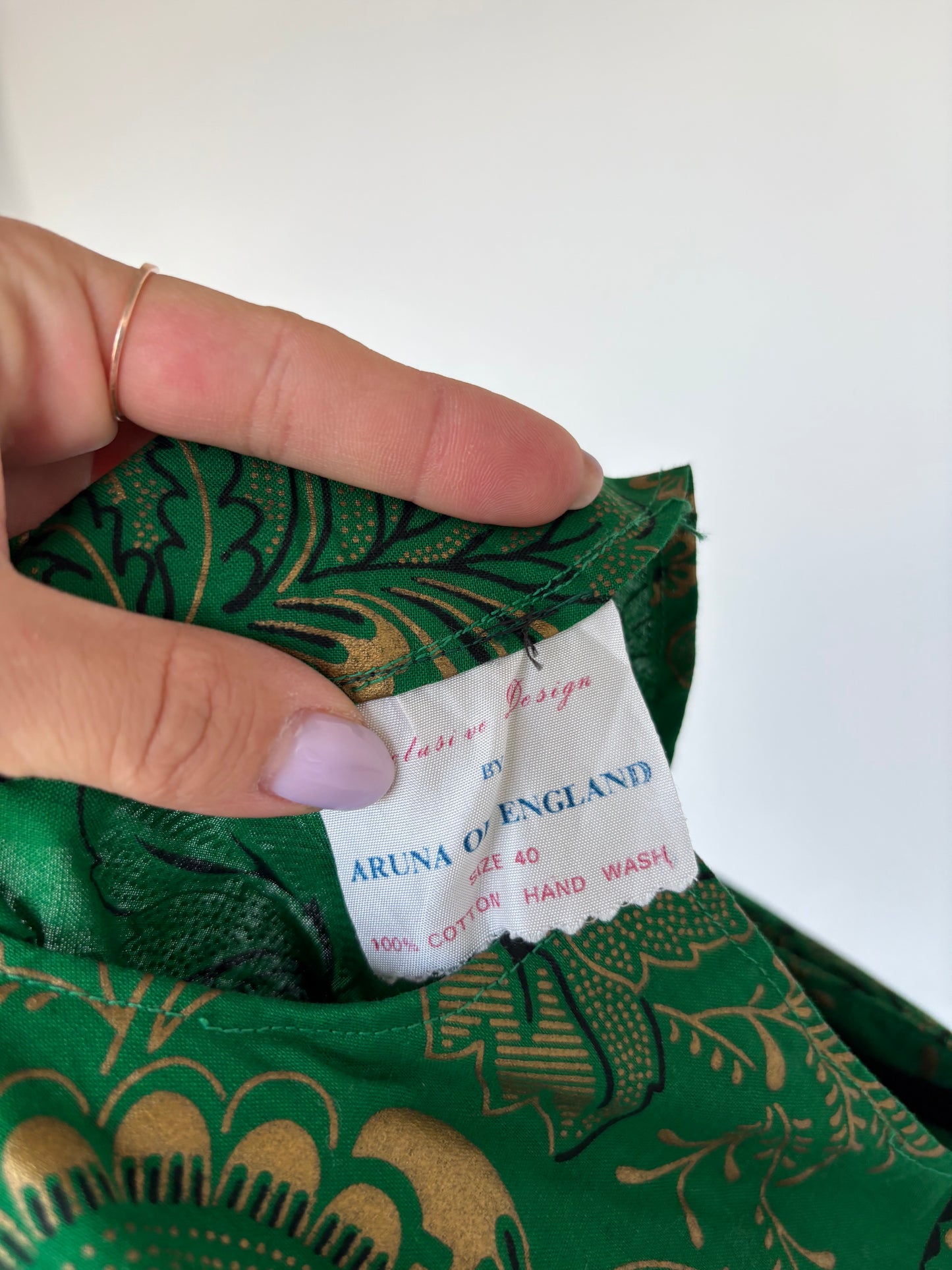 Kaftan maxi tall excepțional verde tare din pânză de bumbac