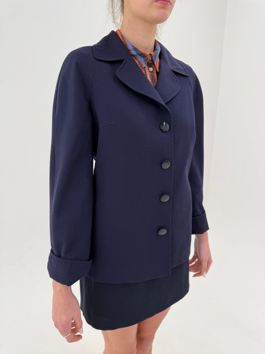 Sacou vintage din stofă luxury worsted a la Jackie Keneddy