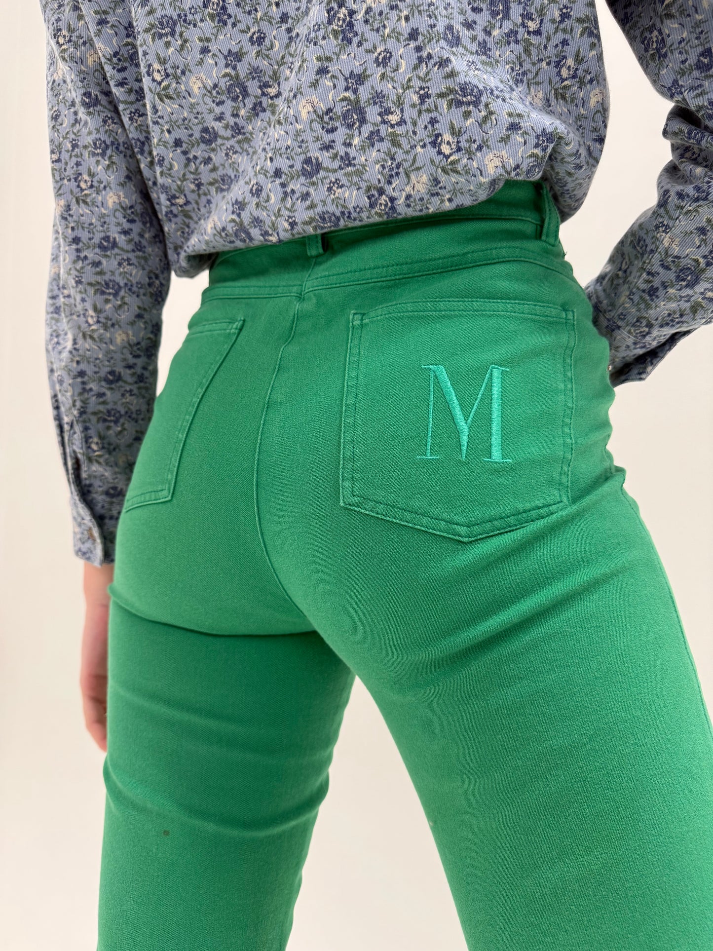 Jeans tall verde smarald luxury Madeleine ultra confort modelatori