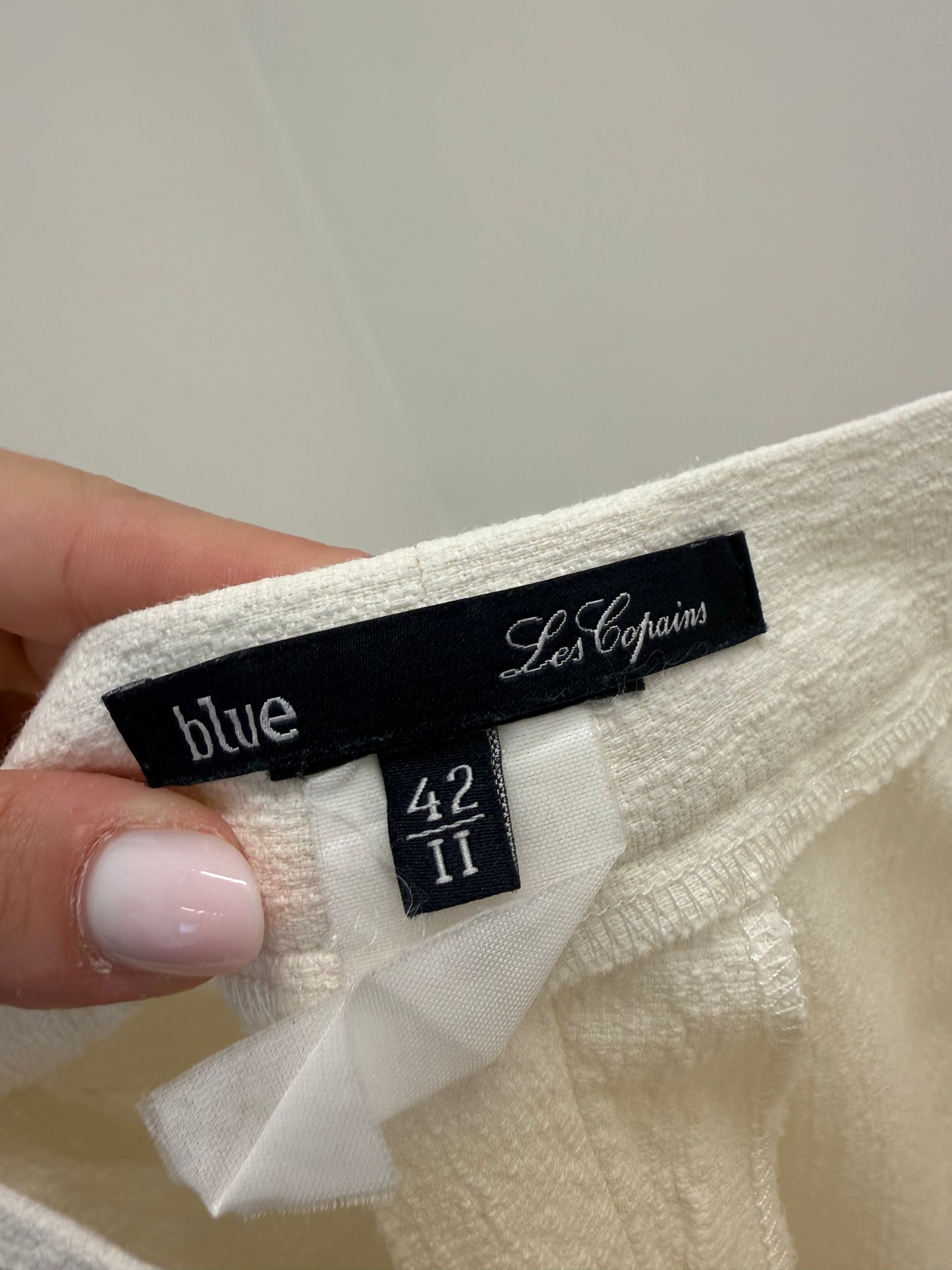 Pantaloni petite de brand luxury Les Copains din bumbac modletir texturat