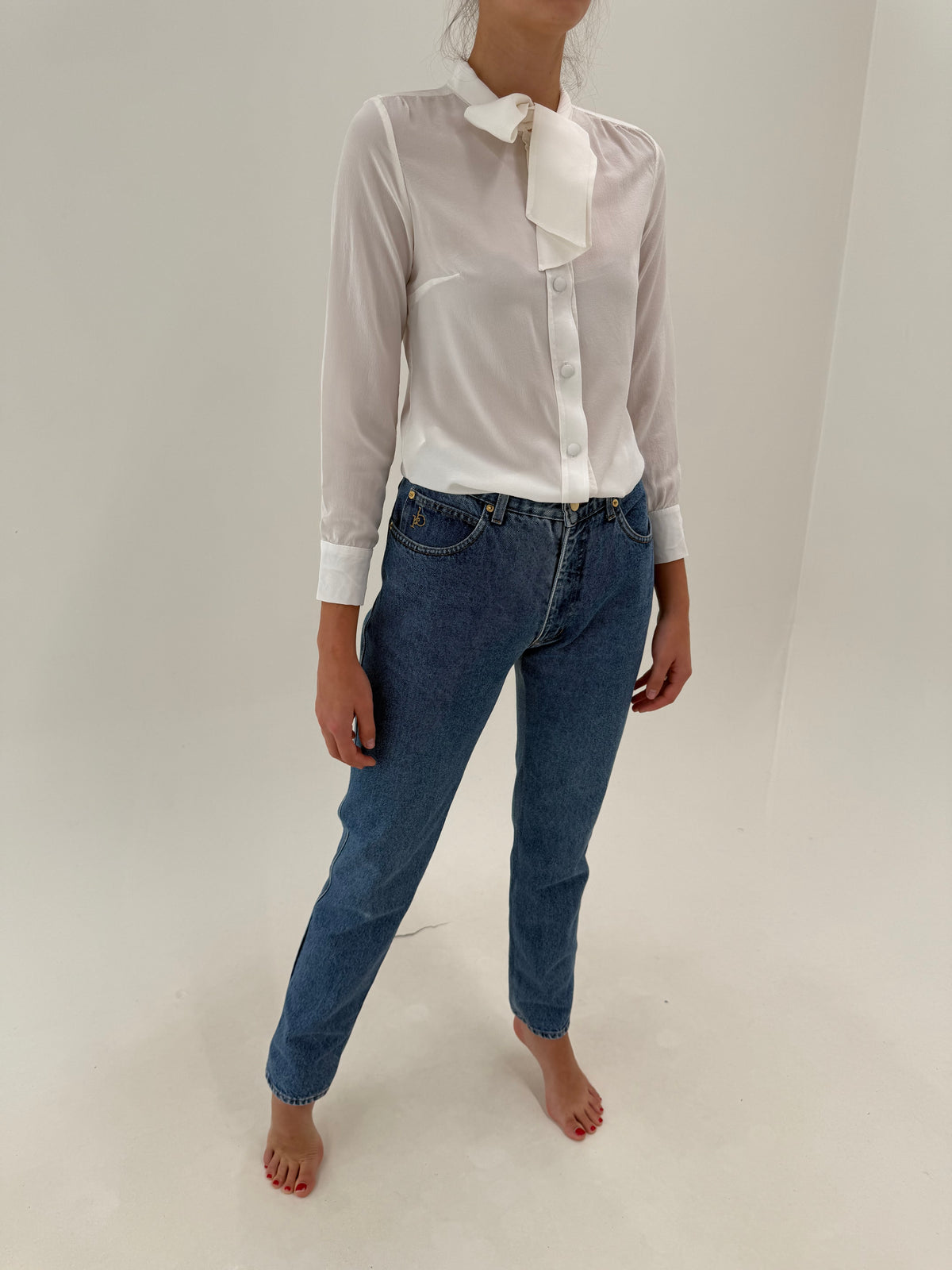 Jeans vintage Rocco Barocco excepționali în croi super revenit în trend