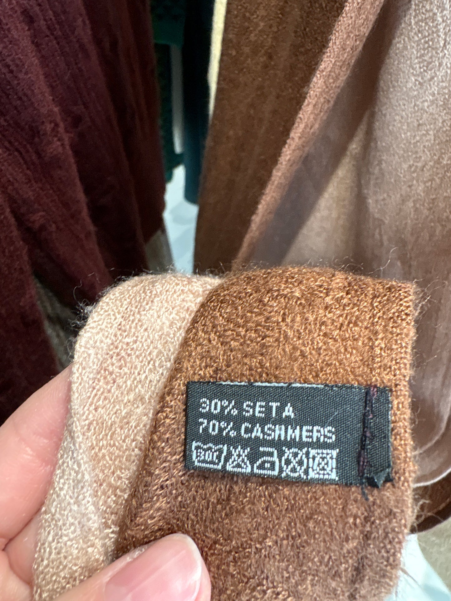 Shawl de la camel la caramel din cașmir și mătase naturală