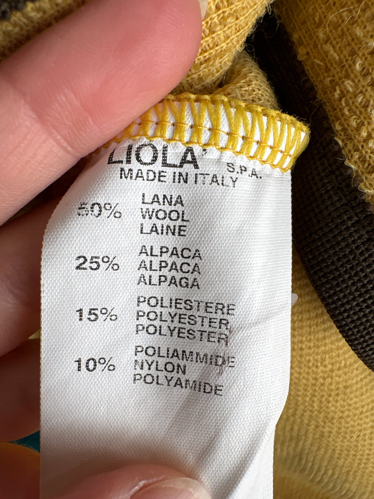 Sacou de brand luxury italian Liola din tricot de lana și alpaka cu paspoal