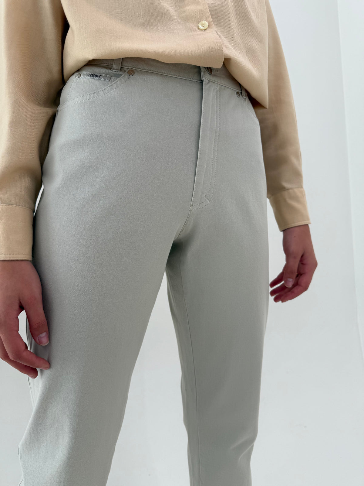 Pantaloni ultra confort modelatoru silver gray cu talie ultra înaltă