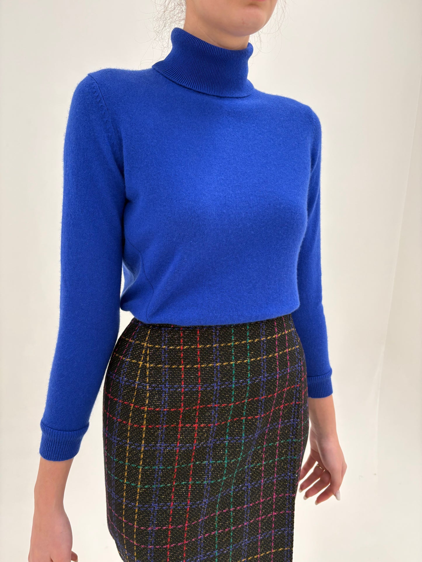 Maleta albastru regal din cașmir