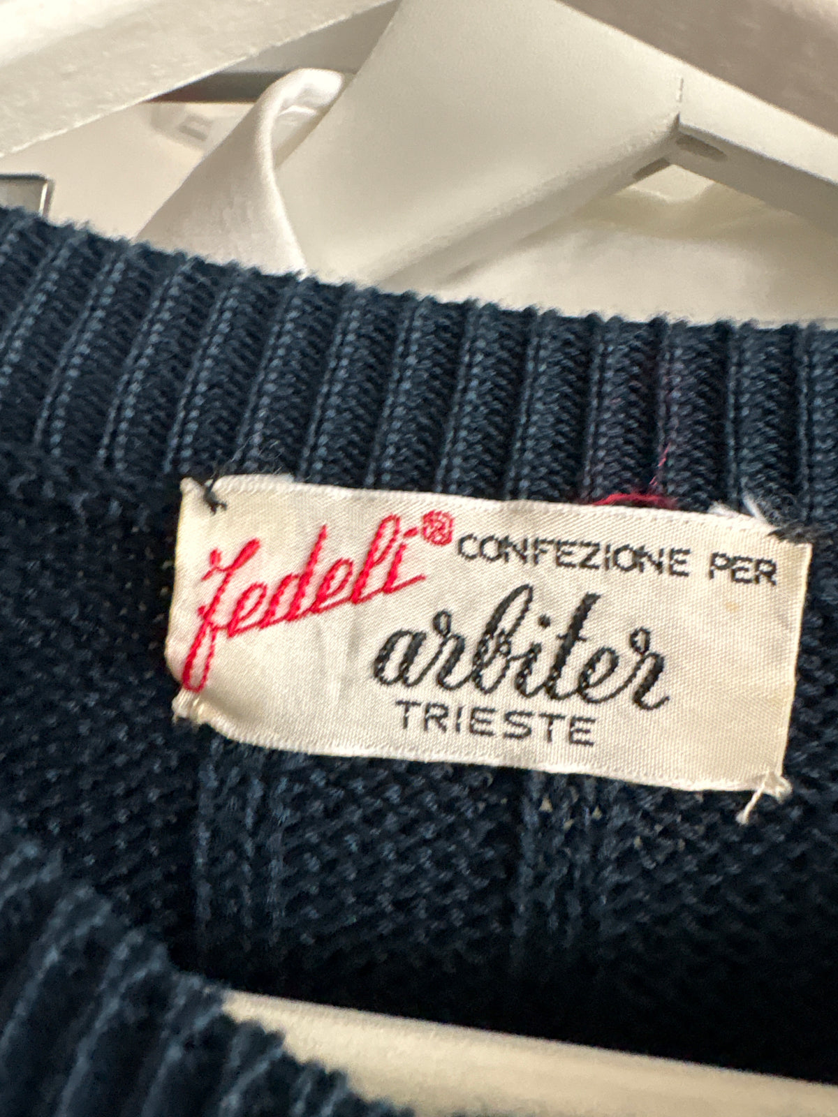 Cardigan old vintage italian cu torsade din bumbac greu excepțional de gramaj mare