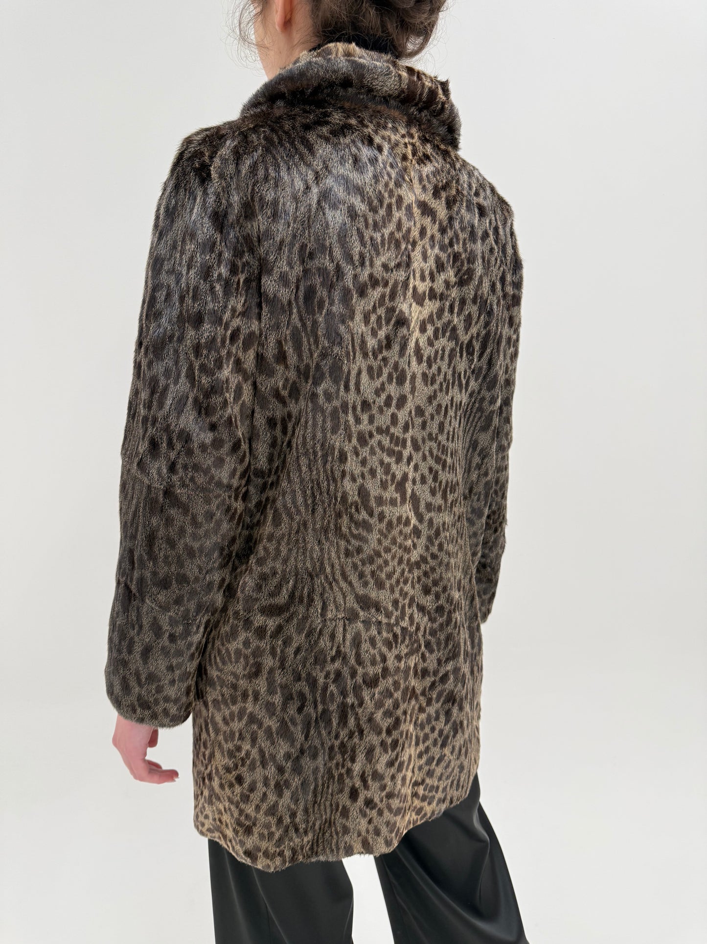 Blană naturală vintage de pisică sălbatică