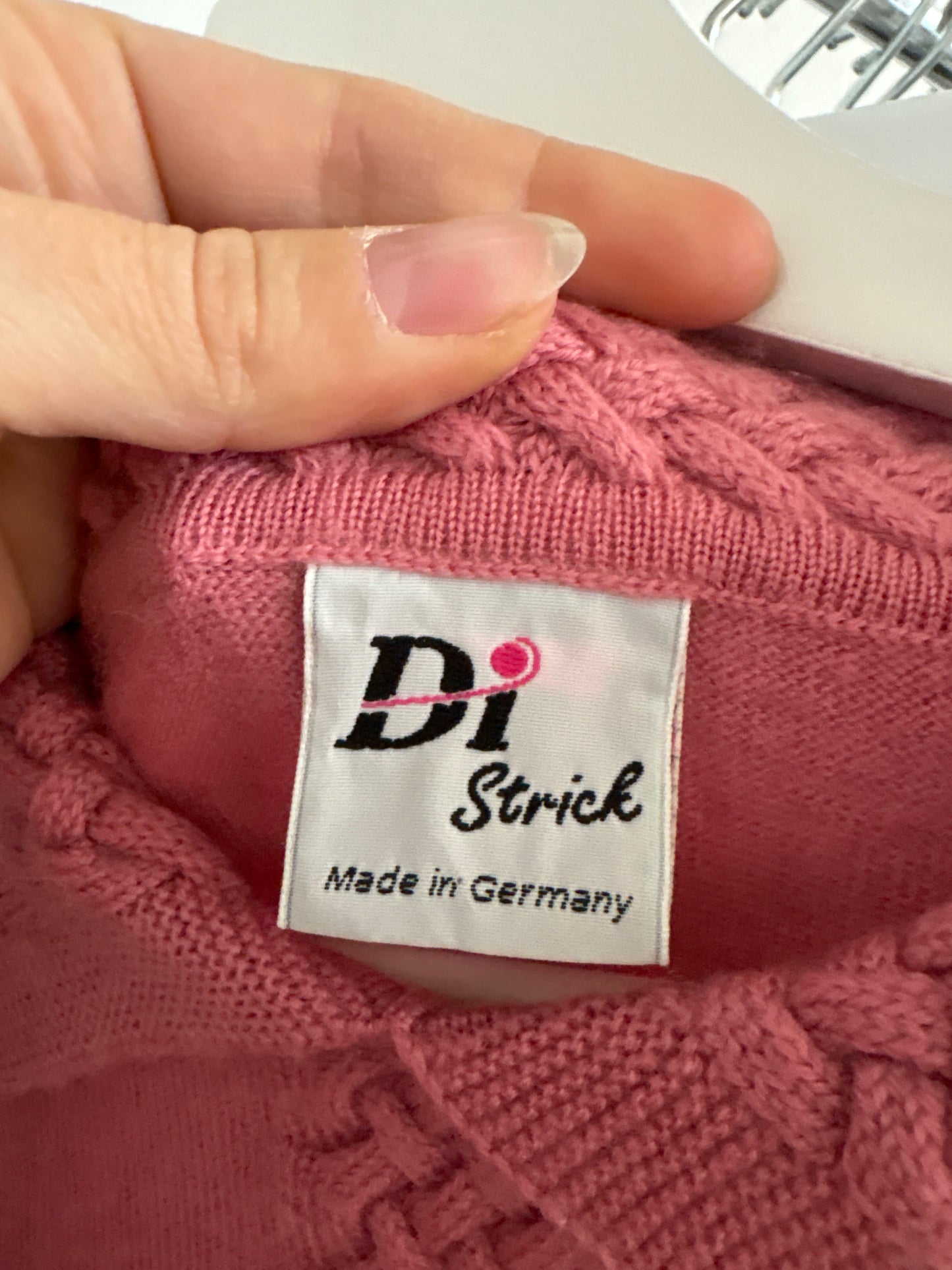 Pulover polo powder Pink din lana merino extrafina certificată de gramaj mare