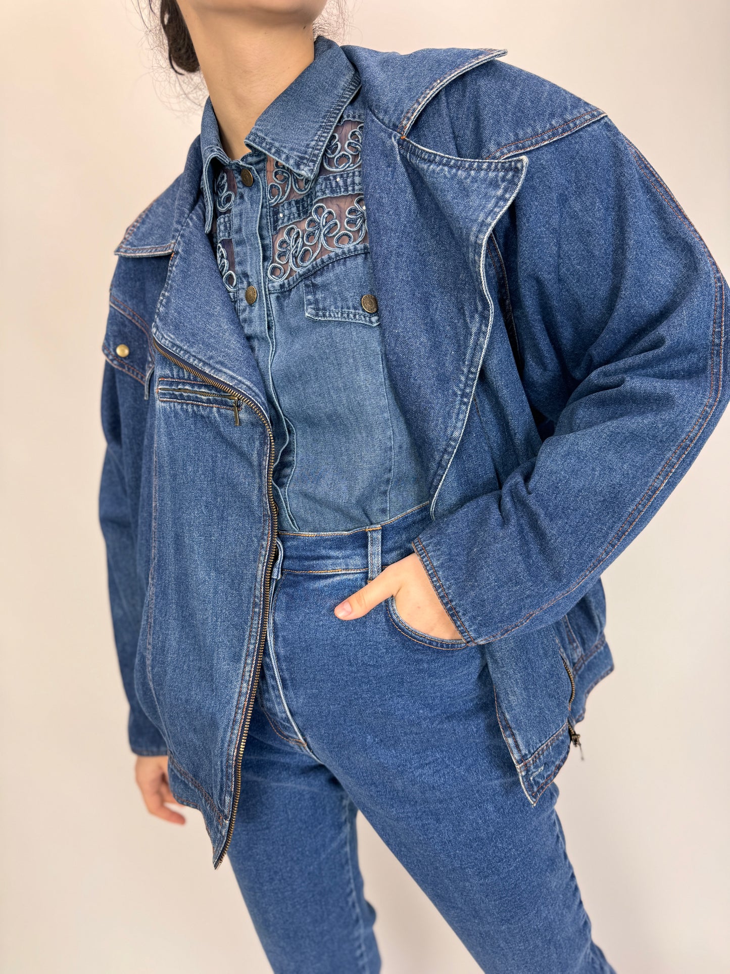 Bomber vintage din jeans