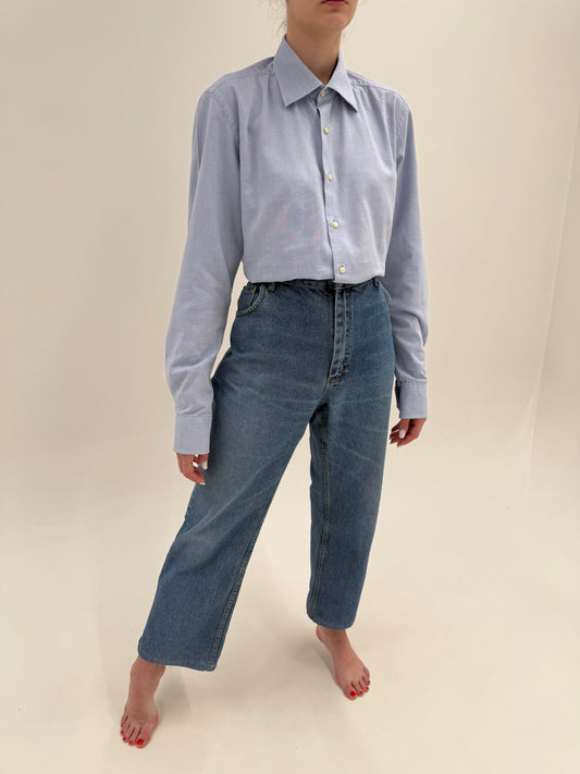 Jeans vintage Armani cu talie înaltă classic fit and wash