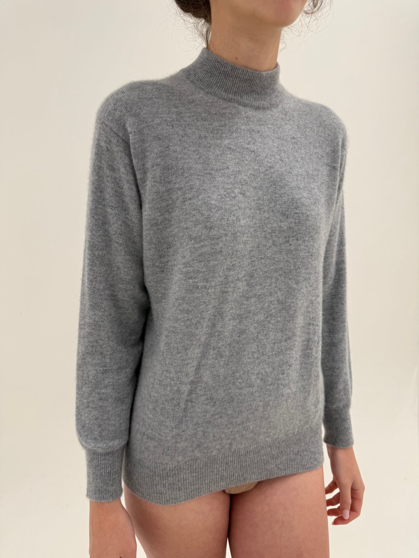 Maleta din cașmir multiply silver gray