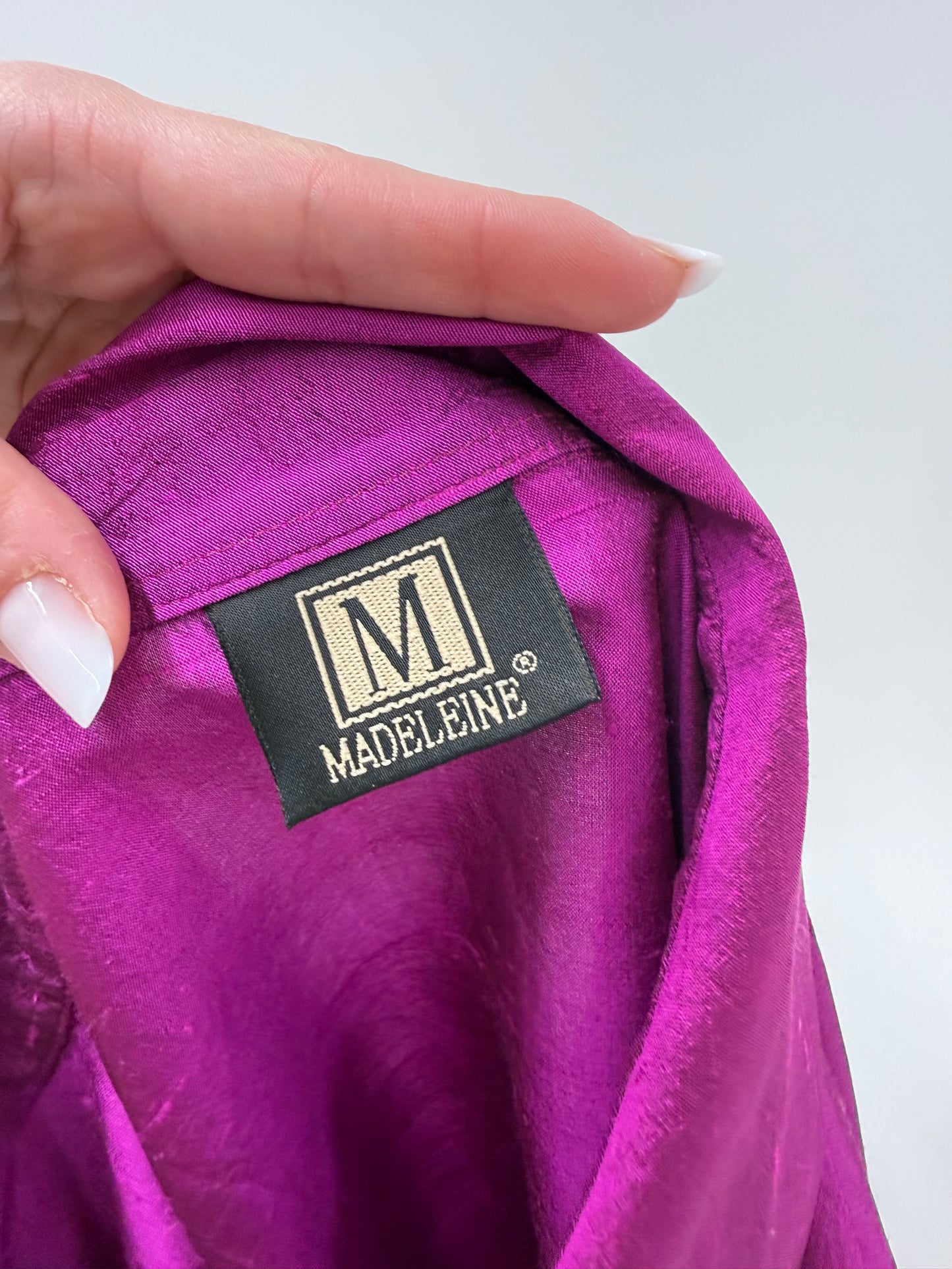 Cămașa luxury Madeleine din shantung de mătase naturală