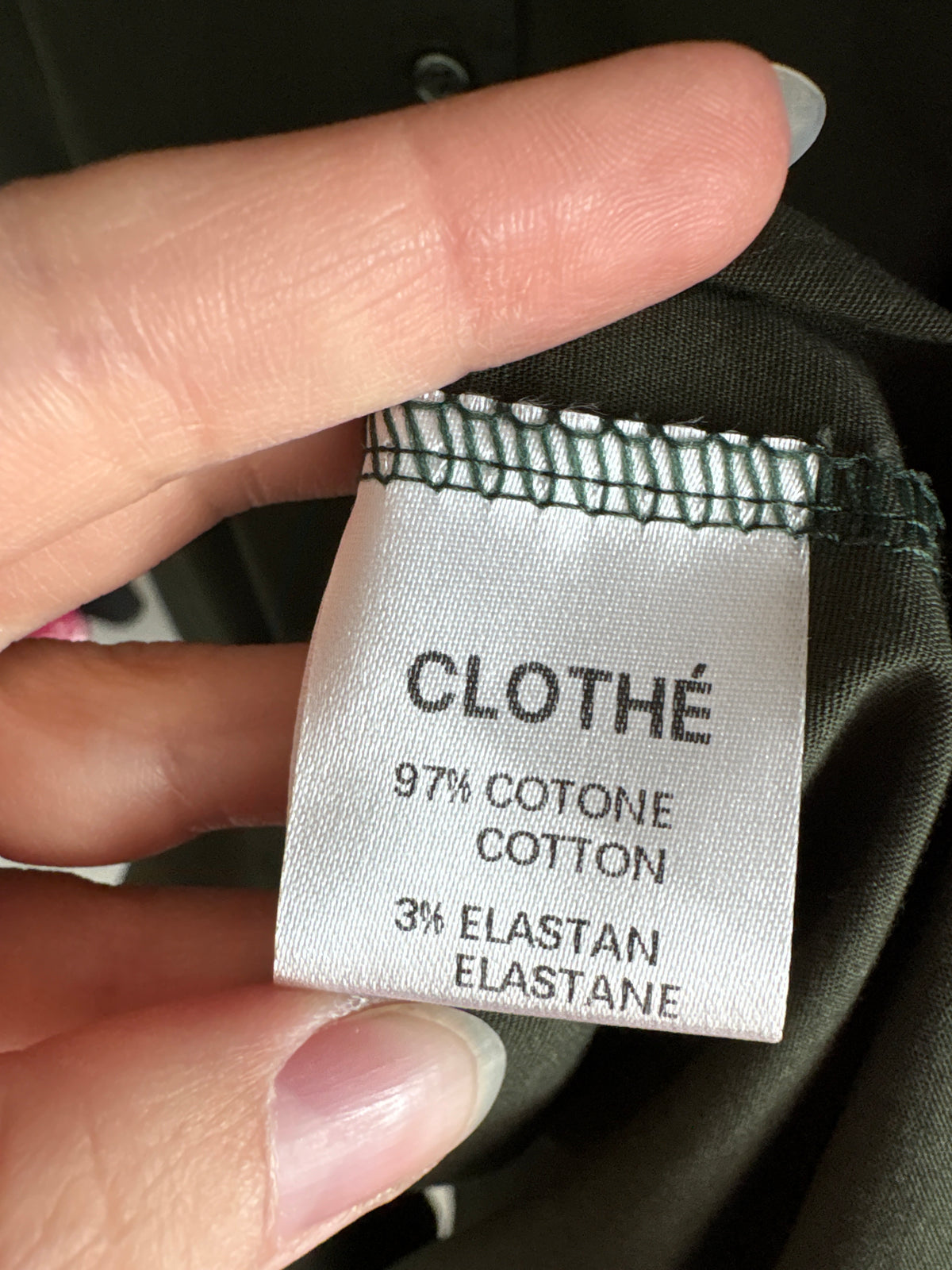 Rochie kaki italiana în croi oversized din poplin de bumbac cu buzunare