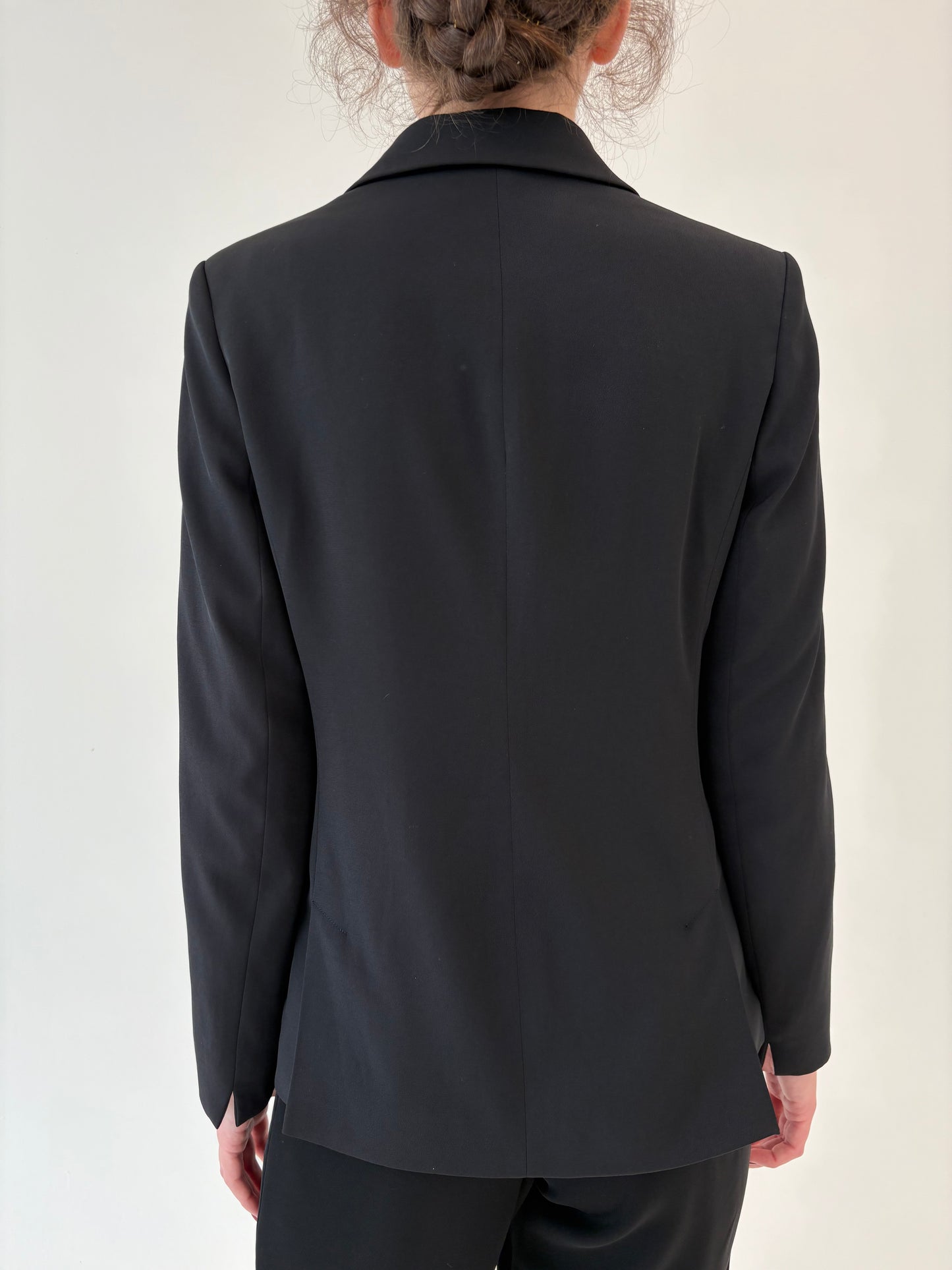 Sacou negru Tommy Hilfiger ușor cambrat