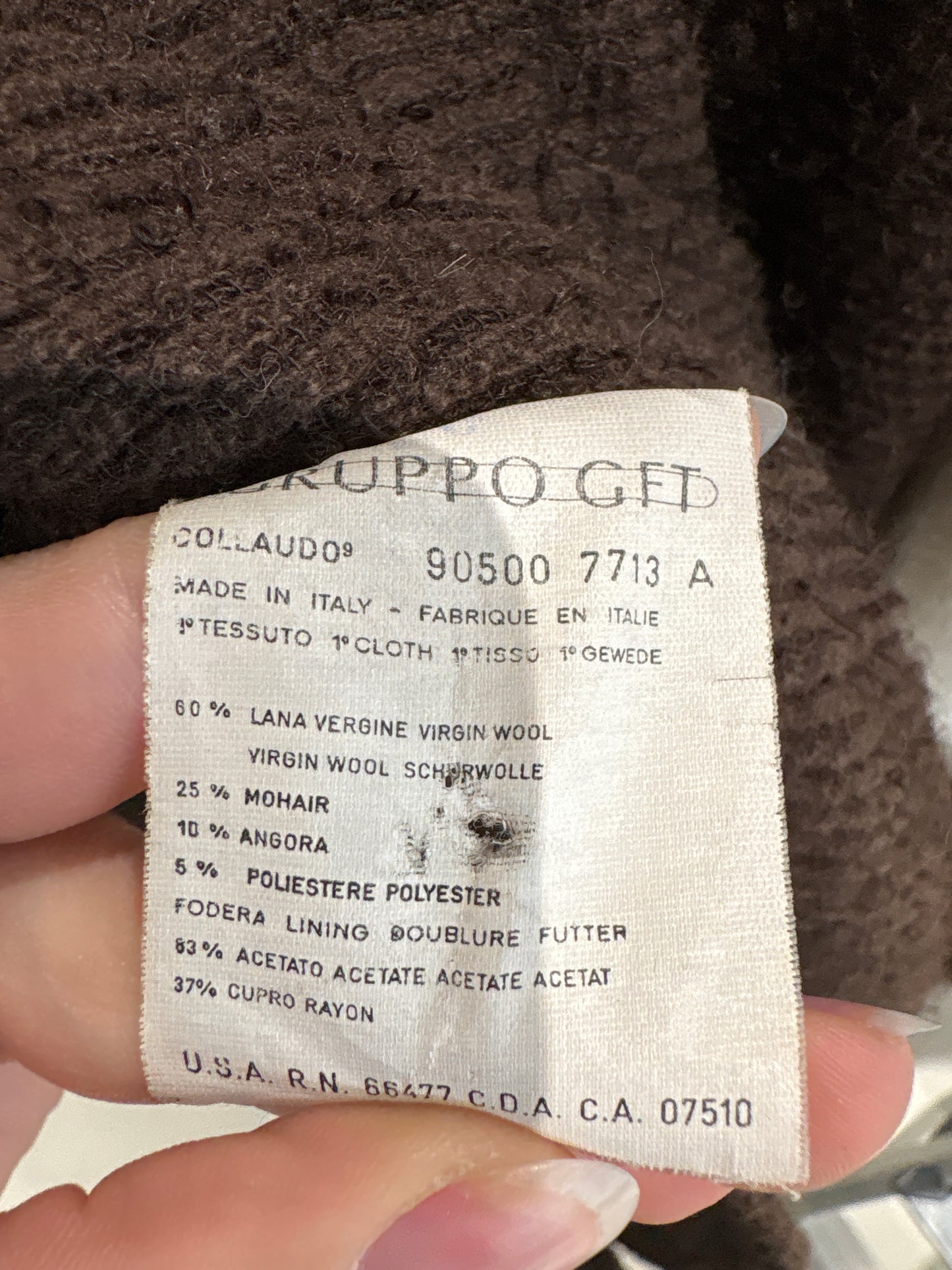 Pardesiu Valentino vintage în croi lejer chocolate brown