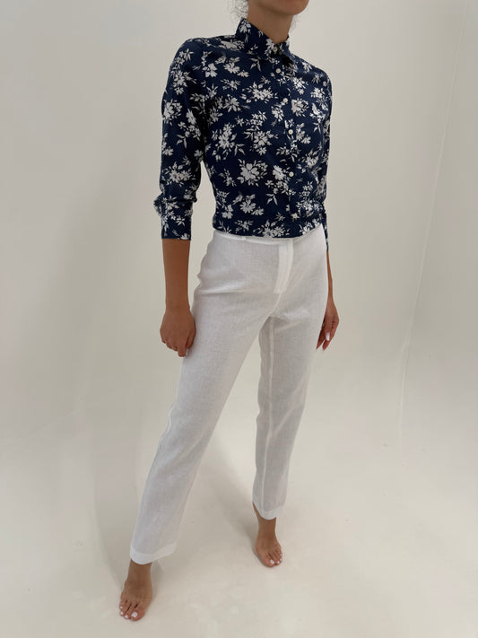Pantaloni tall italienești din in premium