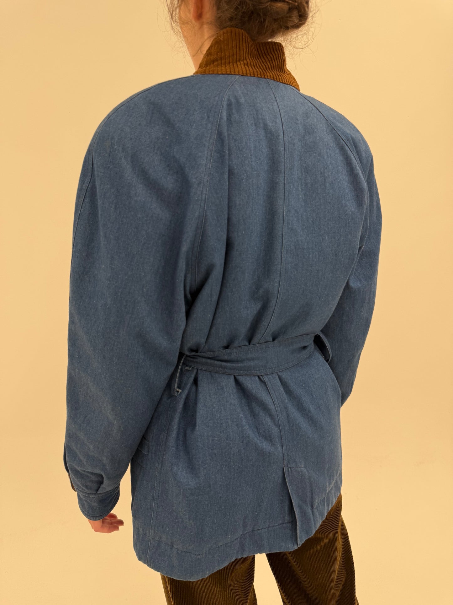 Geacă old vintage anii 70 de brand luxury Claude montana și interior gros matlasat