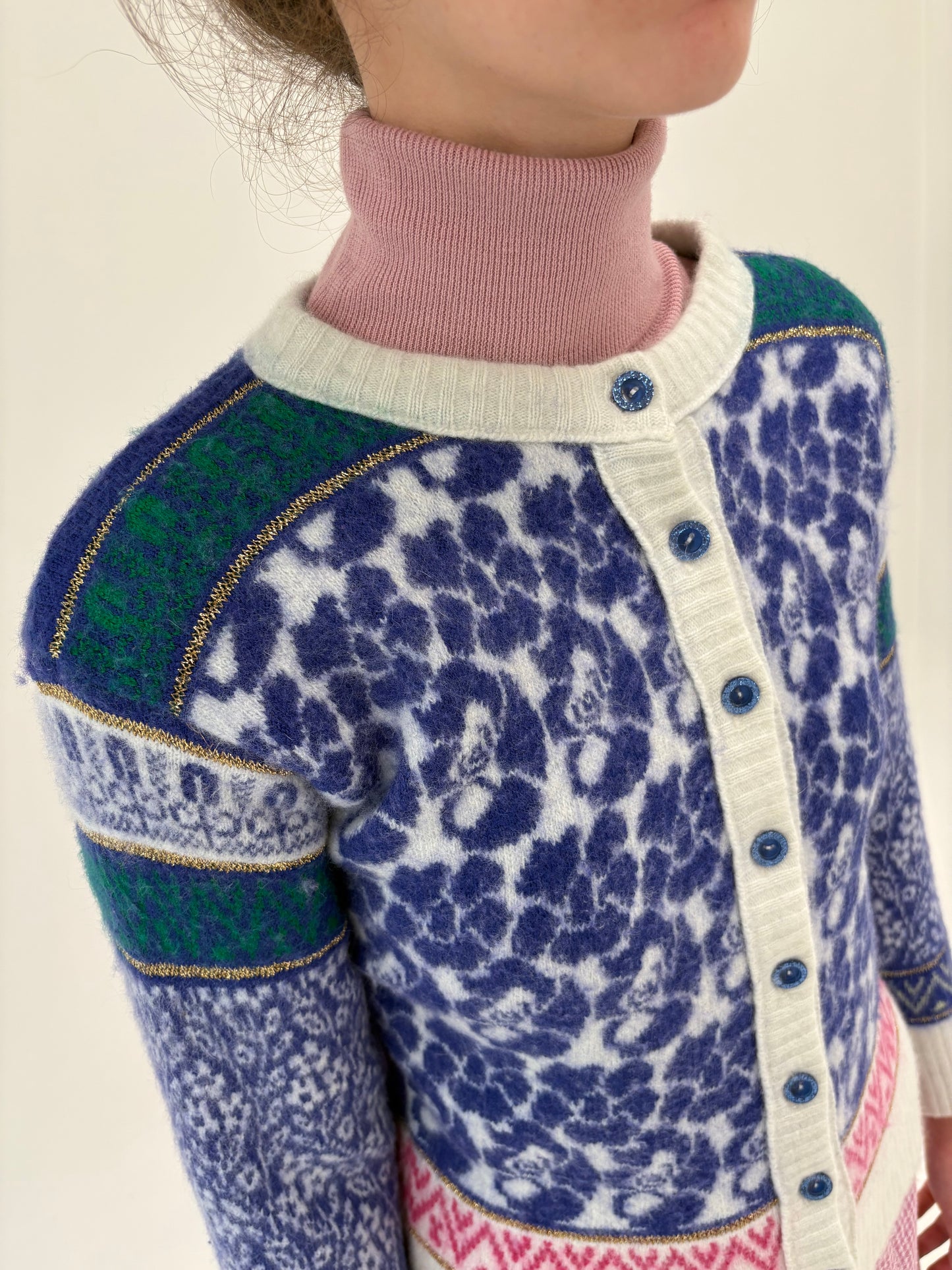 Cardigan petite tip jachetă super gros din lana extrafina merino