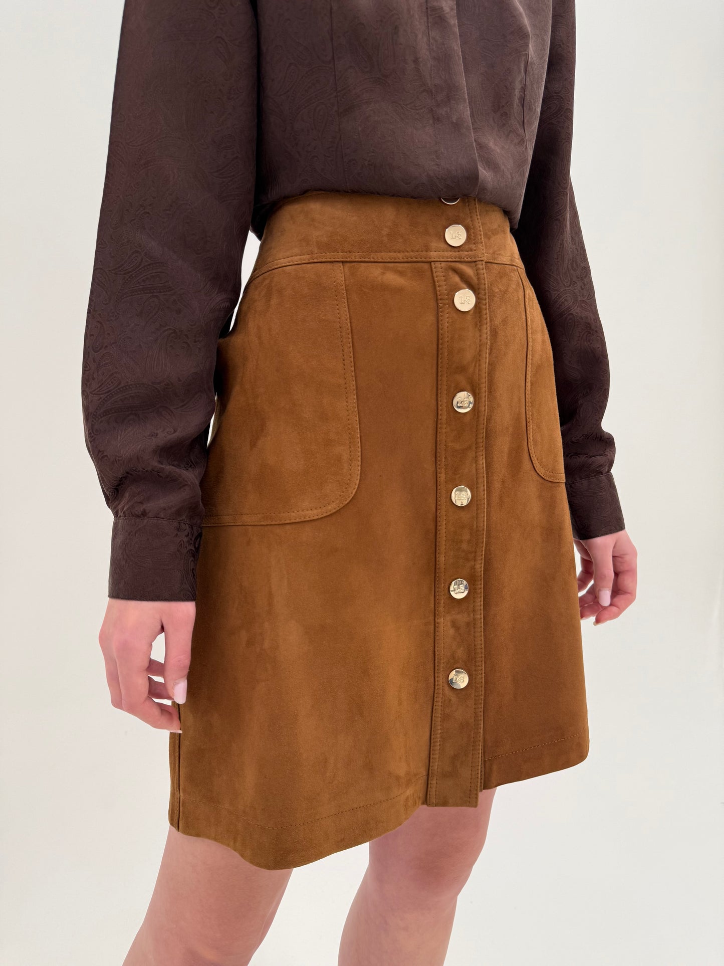 Fustă luxury Luisa Spagnoli din piele naturală