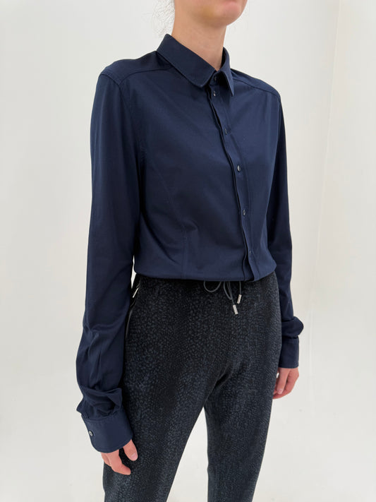 Cămașa Dolce&Gabbana tall din bumbac premium Navy blue ultra confort