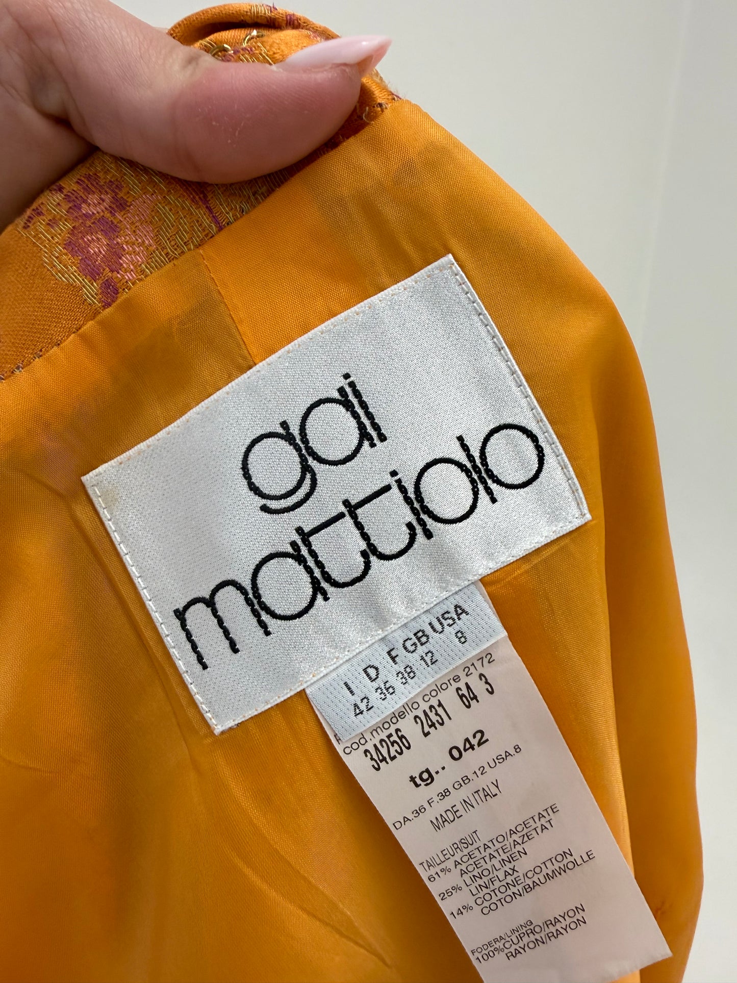 Sacou vintage nou de brand couture italian Gai Mattiolo de colecție