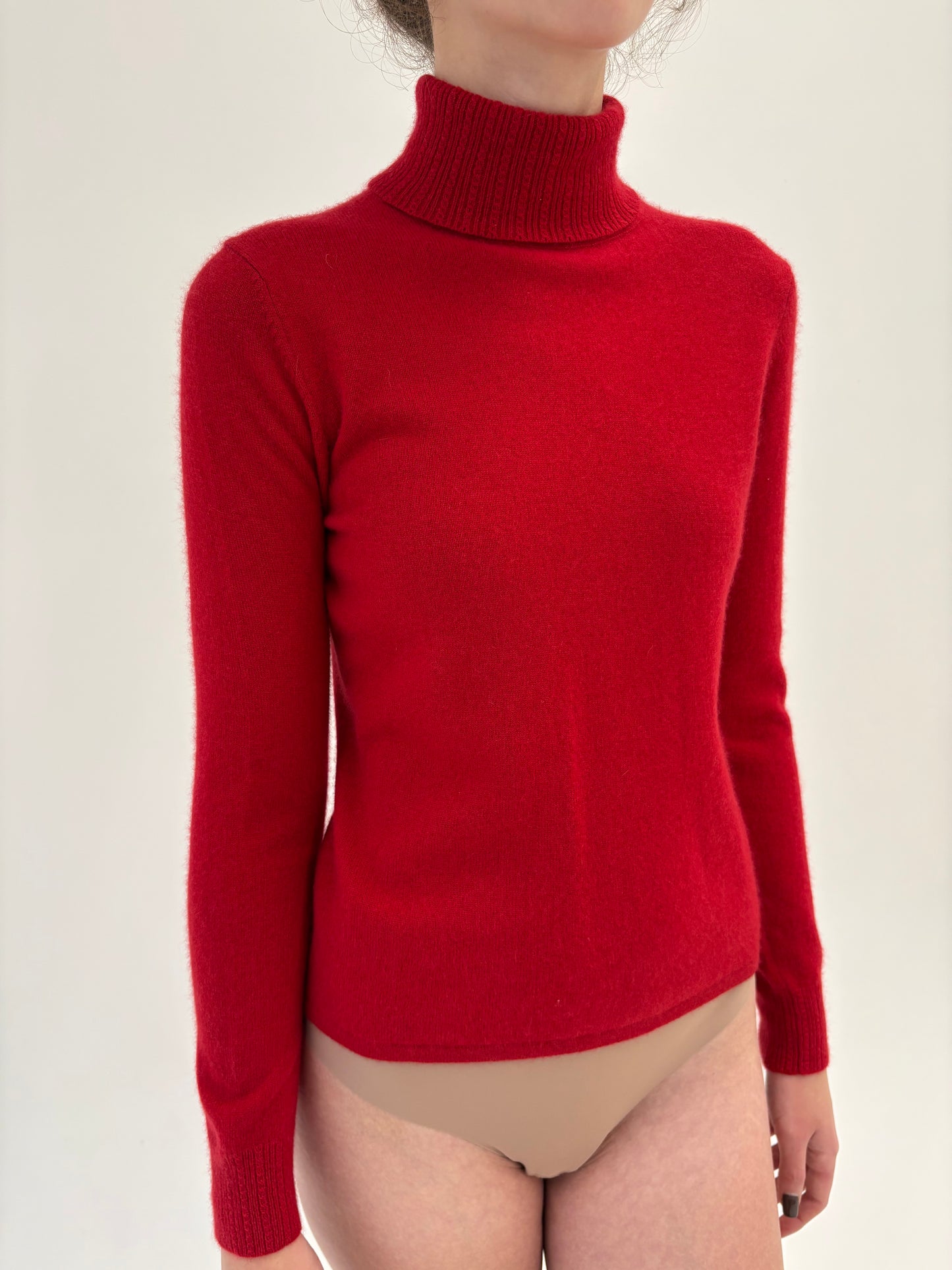 Maleta cherry red din cașmir multiply