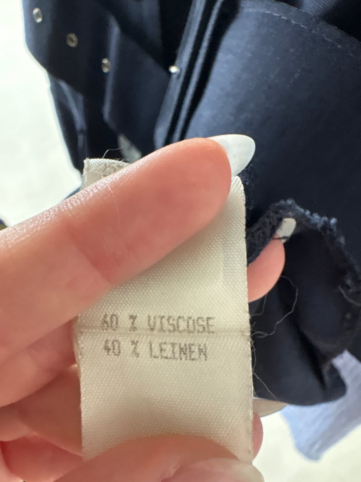 Jacheta din pânză navy blue cu talie marcată reglabilă