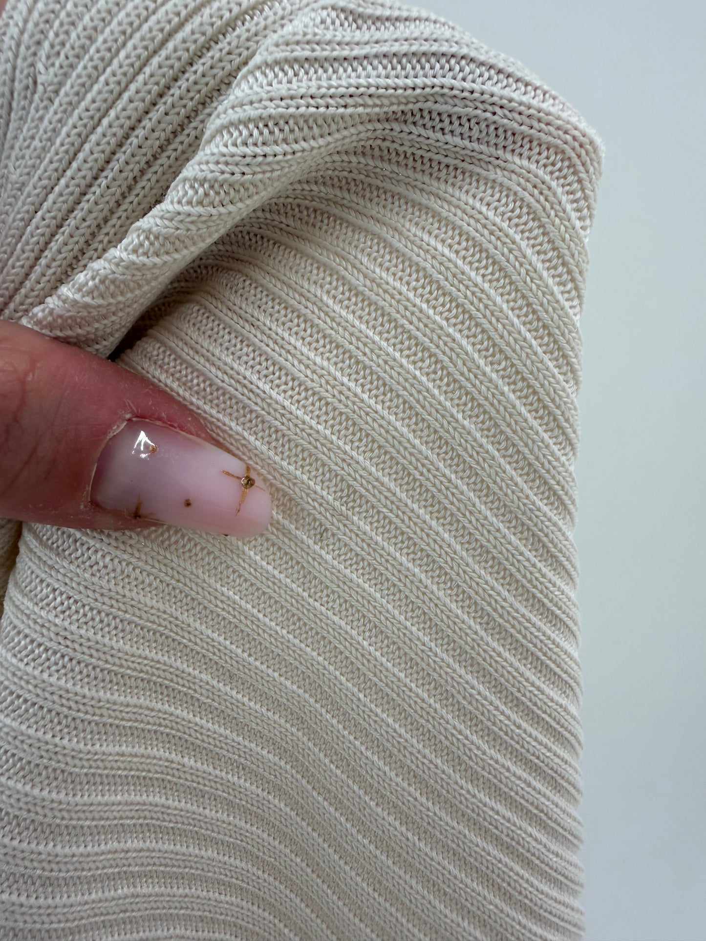 Cardigan din jerse ribbed de mătase naturală