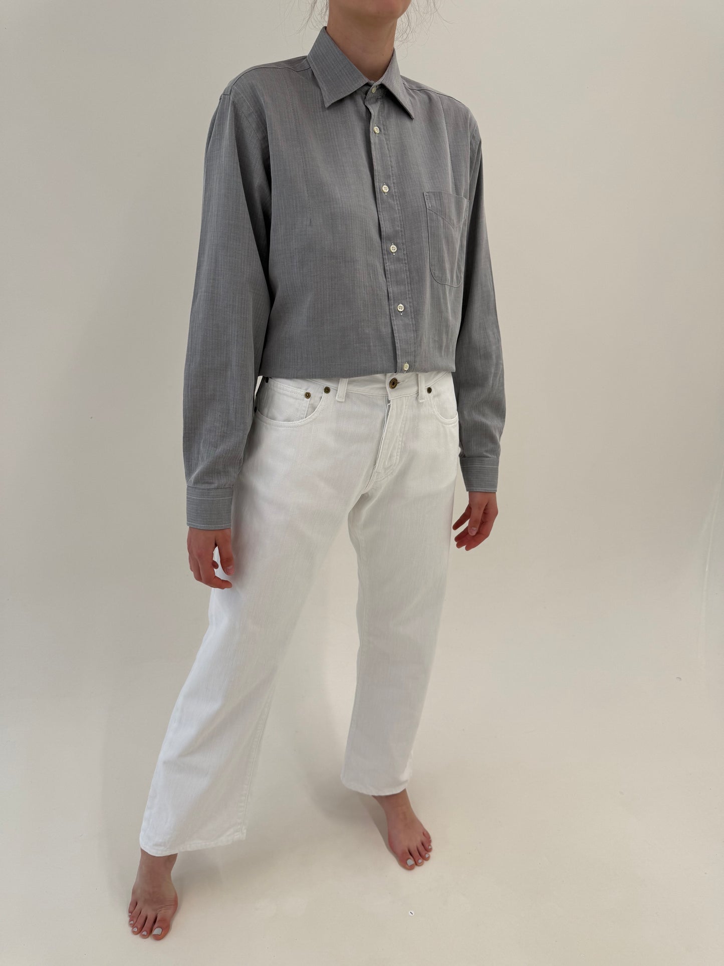 Jeans Armani vintage de vară în croi clasic straight leg