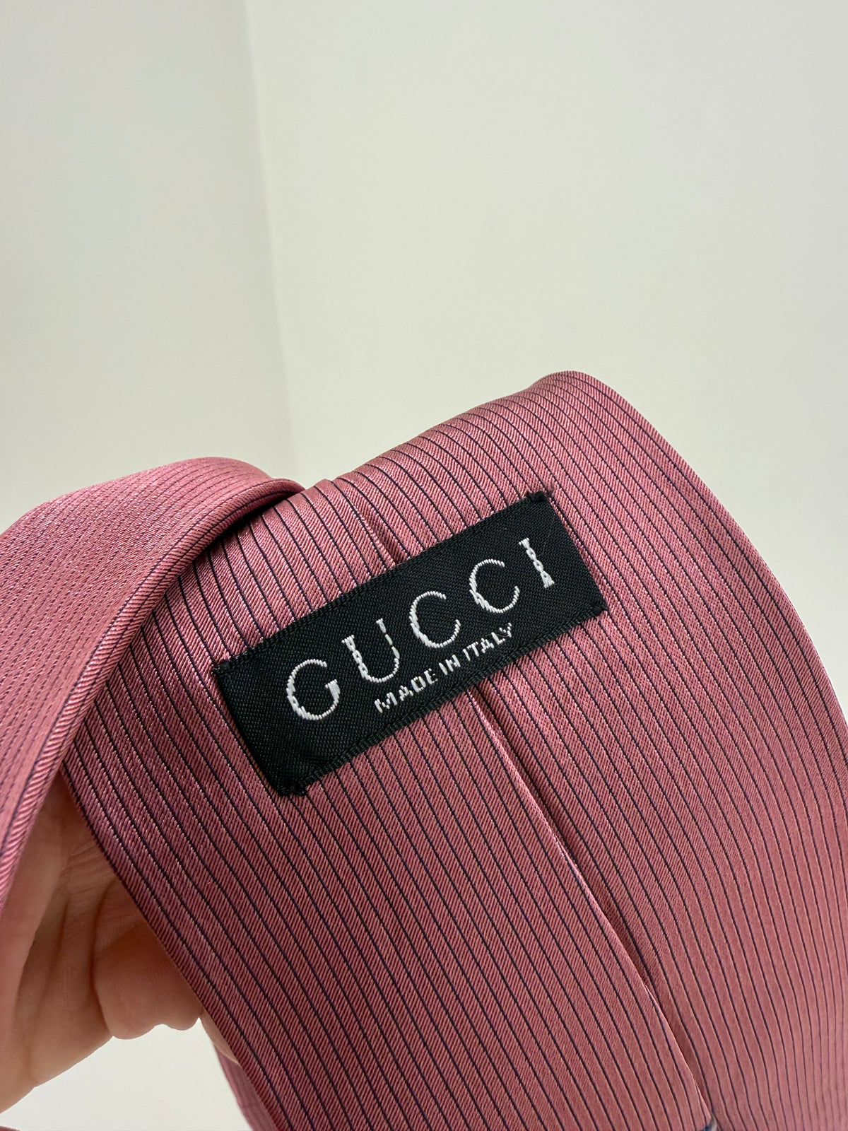 Cravata Gucci dusty powder Pink din mătase naturală