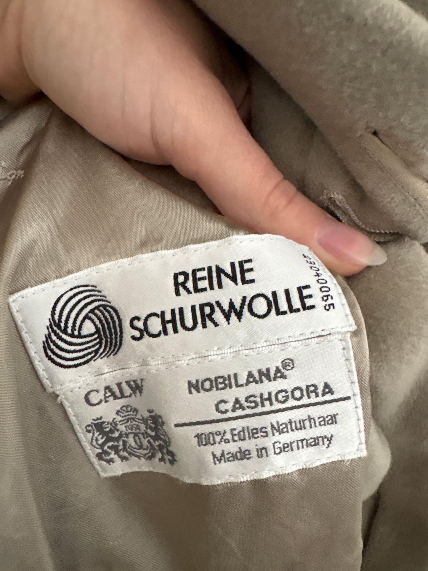 Palton silver gray din cașmir, Angora și lana extrafina în croi minimalist