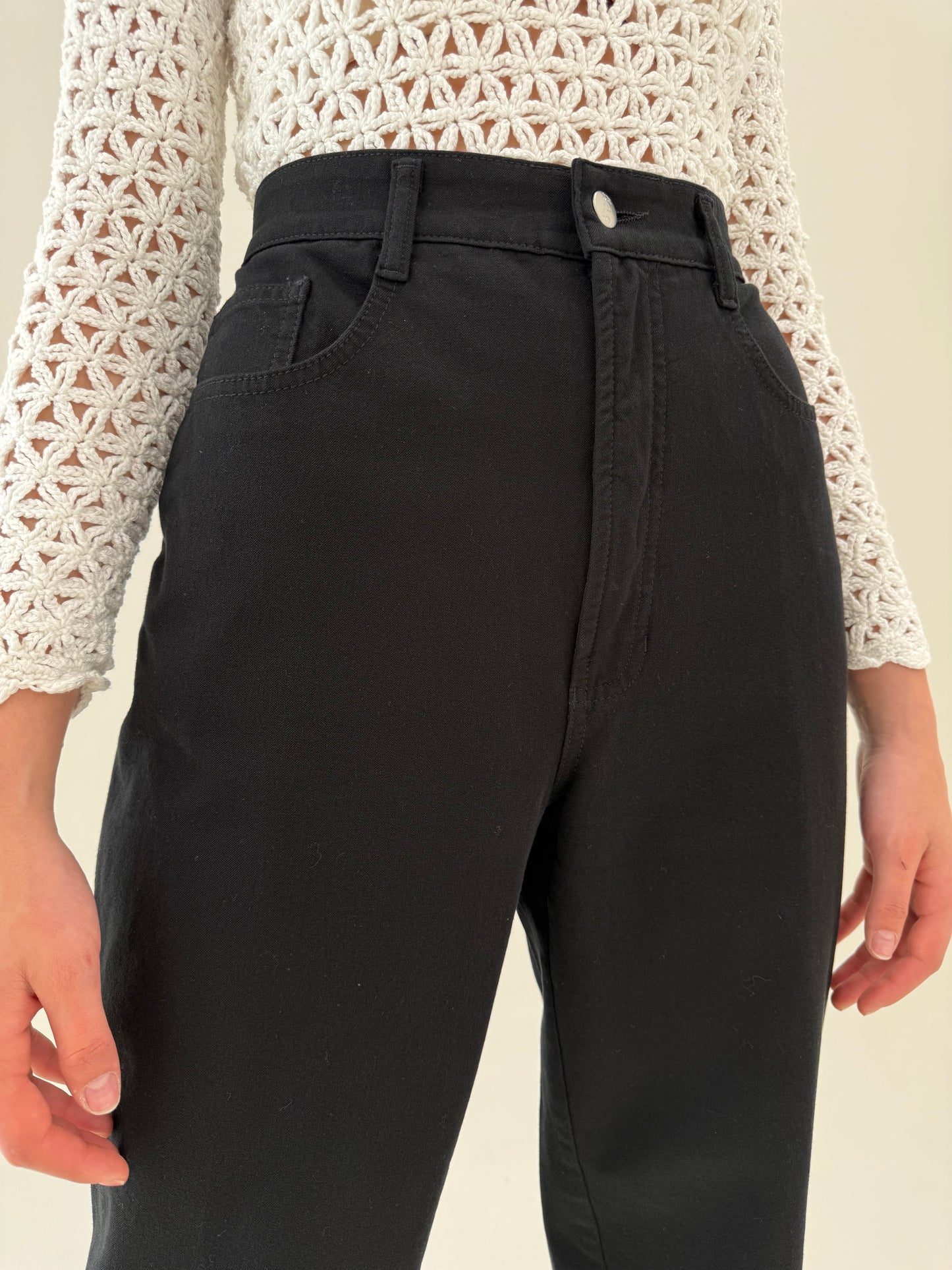 Pantaloni negri tall ultra confort modelatori cu talie ultra înaltă