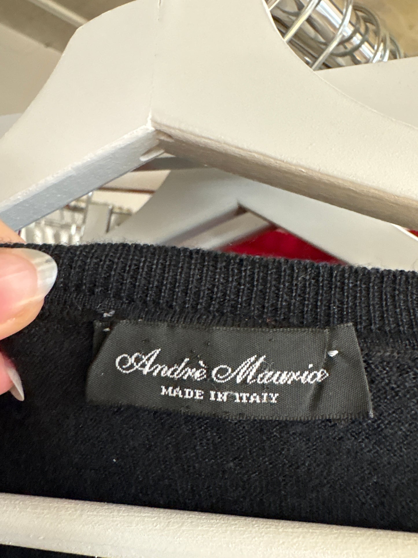 Pulover negru de brand din cașmir și mătase naturală