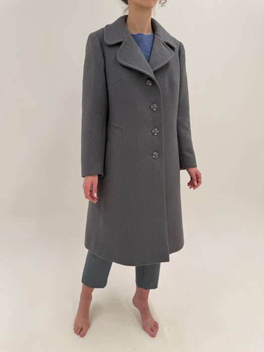 Palton old vintage anii 60 de colecție demi couture din melton de lana