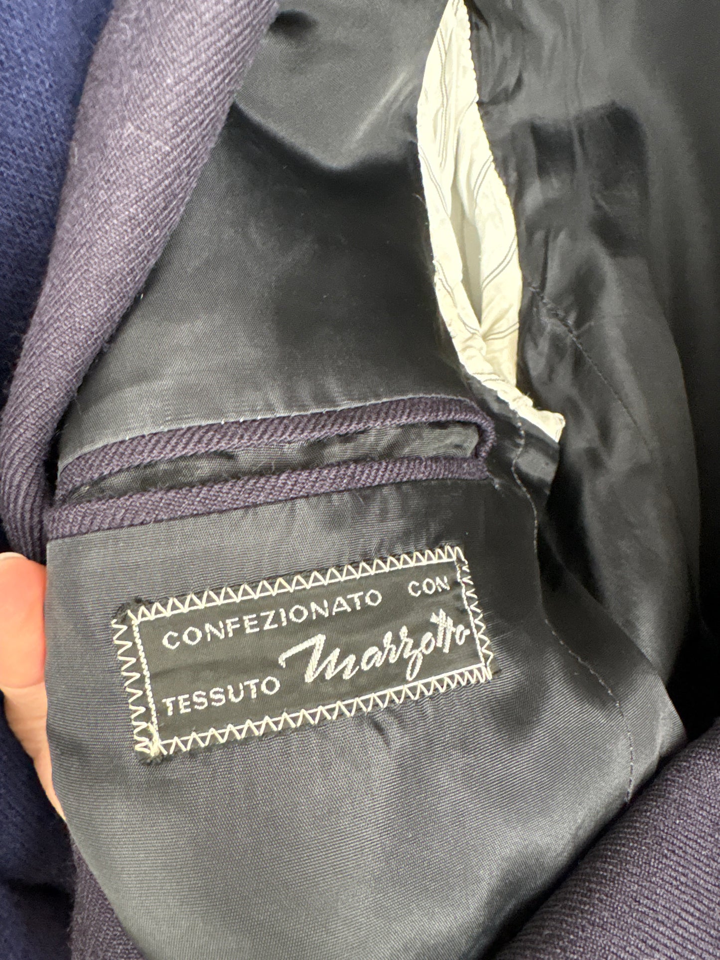 Sacou vintage în stil Prada cu revere late din stofă structurată