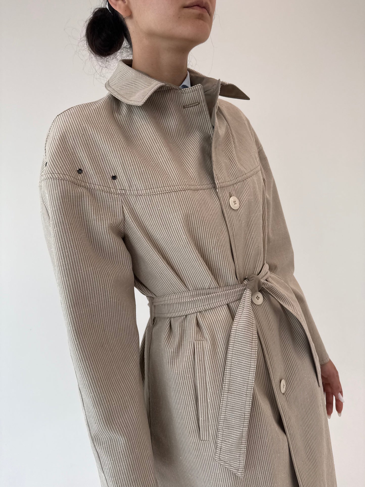 Trench old vintage anii 80 impermeabil cu 2 fete