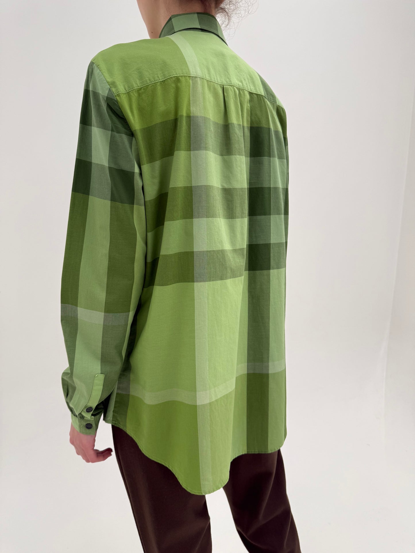 Cămașa Burberry cu print specific brandului din poplin de bumbac